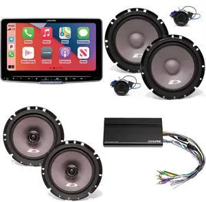 Alpine ILX-F509 Halo9 9" Multimedia Touchscreen Receiver w/ A Pair Alpine SXE-1751S 6.5" Component, SXE-1726S 6.5" Coax & Power Pack Alpine ILX-F509 Halo9 9" Multimedia Touchscreen Receiver w/ A Pair Alpine SXE-1751S 6.5" Component, SXE-1726S 6.5" Coax & Power Pack