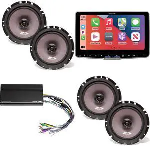 Alpine ILX-F509 Halo9 9" Multimedia Touchscreen Receiver w/ 2 Pairs Alpine SXE-1726S 6.5" Coax & Power Pack Alpine ILX-F509 Halo9 9" Multimedia Touchscreen Receiver w/ 2 Pairs Alpine SXE-1726S 6.5" Coax & Power Pack