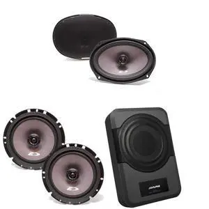 Alpine SXE-6926S 6x9" & SXE-1726S 6 1/2" 2 way Coaxial Speakers w/ PWE-S8 Powered 8inch Woofer Bundle Alpine SXE-6926S 6x9" & SXE-1726S 6 1/2" 2 way Coaxial Speakers w/ PWE-S8 Powered 8inch Woofer Bundle