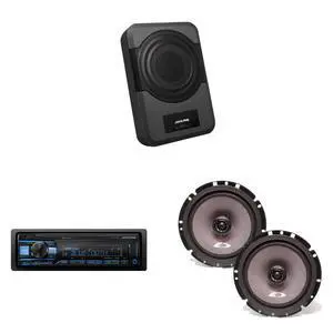 Alpine UTE-83BT Receiver, SXE-1726S 6 1/2" 2 way Coaxial Speakers (Pair) w/ PWE-S8 Powered 8inch Woofer Bundle Alpine UTE-83BT Receiver, SXE-1726S 6 1/2" 2 way Coaxial Speakers (Pair) w/ PWE-S8 Powered 8inch Woofer Bundle