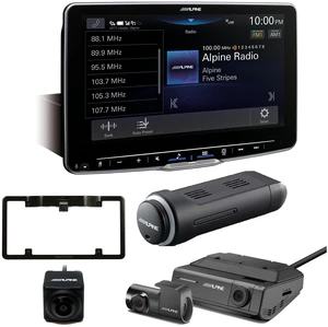 Alpine ILX-F511 Halo11 11" Multimedia Receiver with KTX-NS01 Nav Module, HCE-C1100 BU Camera w/ Frame, and DVR-C320R Alpine Dash Camera Alpine ILX-F511 Halo11 11" Multimedia Receiver with KTX-NS01 Nav Module, HCE-C1100 BU Camera w/ Frame, and DVR-C320R Alpine Dash Camera