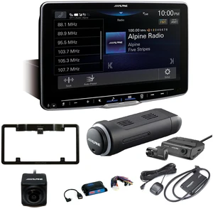Alpine ILX-F511 Halo11 11" Multimedia Receiver with KTX-NS01 Nav Module, SXV300v1 Sat Tuner, SWI-CP5 Steering Wheel Interface, BU Camera w/ Frame, and DVR-C320R Alpine Dash Camera Alpine ILX-F511 Halo11 11" Multimedia Receiver with KTX-NS01 Nav Module, SXV300v1 Sat Tuner, SWI-CP5 Steering Wheel Interface, BU Camera w/ Frame, and DVR-C320R Alpine Dash Camera