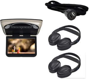 Voxx VXMTG10 DVD Overhead with 2 MTGHP2CA Headphones and HDH12 Voxx VXMTG10 DVD Overhead with 2 MTGHP2CA Headphones and HDH12