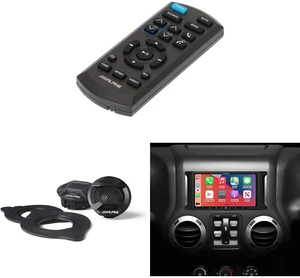 Alpine i407-WRA-JK 7in In-Dash Digital Receiver w/ SPV-10TW-WRA & RUE-4360 Remote Bundle for 07-17 Wrangler Alpine i407-WRA-JK 7in In-Dash Digital Receiver w/ SPV-10TW-WRA & RUE-4360 Remote Bundle for 07-17 Wrangler
