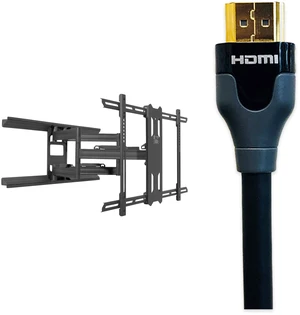 Kanto PDX680 Full Motion TV Mount + Tributaries 3m 48G HDMI Kit Kanto PDX680 Full Motion TV Mount + Tributaries 3m 48G HDMI Kit