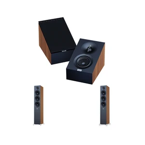 ELAC Debut 3.0 DF53 Walnut Pair + DA43 Walnut Atmos Speakers ELAC Debut 3.0 DF53 Walnut Pair + DA43 Walnut Atmos Speakers