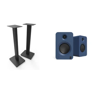 Kanto Ren Powered Speaker System - Matte Blue, and Kanto ST28 Speaker Stands - Black Kanto Ren Powered Speaker System - Matte Blue, and Kanto ST28 Speaker Stands - Black
