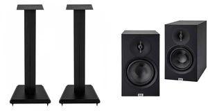 ELAC LS10-B SPEAKER STANDS And DB63-BK BLACK BOOKSHELVES ELAC LS10-B SPEAKER STANDS And DB63-BK BLACK BOOKSHELVES