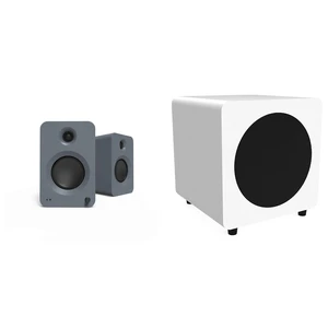 Kanto Ren Powered Speaker System (matte grey) And SUB8 Powered 8in Subwoofer (white) Bundle Kanto Ren Powered Speaker System (matte grey) And SUB8 Powered 8in Subwoofer (white) Bundle