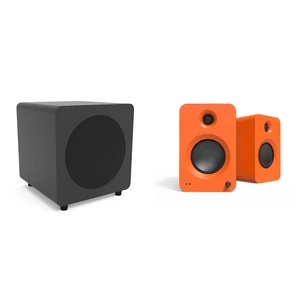 Kanto Ren Powered Speaker System (orange) and SUB8 Powered 8in Subwoofer (black) Bundle Kanto Ren Powered Speaker System (orange) and SUB8 Powered 8in Subwoofer (black) Bundle