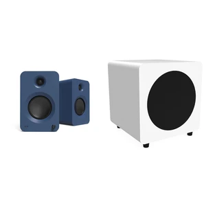 Kanto Ren Powered Speaker System (matte blue) And SUB8 Powered 8in Subwoofer (white) Bundle Kanto Ren Powered Speaker System (matte blue) And SUB8 Powered 8in Subwoofer (white) Bundle