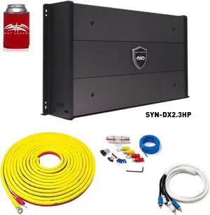 Wet Sounds SYN-DX-2.3HP SYN-DX Series Marine Amplifier & Stinger 7-Meter 4-Gauge Amplifier Wiring Kit w/ RCAs