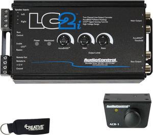 AudioControl LC2i 2 Channel Line Out Converter with Accubass and Subwoofer Control, & ACR-1 Dash Remote