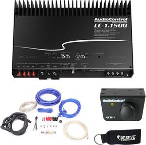 AudioControl LC-1.1500 amplifier,  ACR-1 Dash Remote, And Wiring Kit