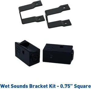 Wet Sounds Stealth Mounting Bracket Kit - Slider bracket and Square .75" Tube clamp