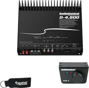 AudioControl D-4.800 High-Power 4 Channel DSP Matrix Amplifier with Accubass & ACR-3 Dash Remote