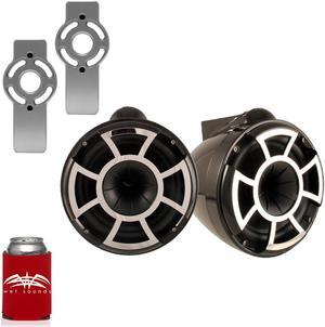 Wet Sounds for Mastercraft 2007 & Up - REV10 10" Black Tower Speakers & Mastercraft Tower Adapters