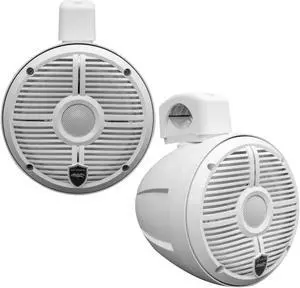 Wet Sounds RECON 6 POD-W - Wet Sounds 6.5 Inch Coaxial Tower Speakers, White Enclosures with White XW Grilles (Pair)