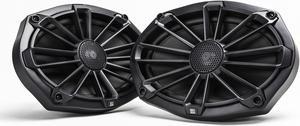 MB Quart NP1-169 Nautic Premium Waterproof 6x9 Inch Marine Speakers (black, Pair) With 3 Grill Colors Included.