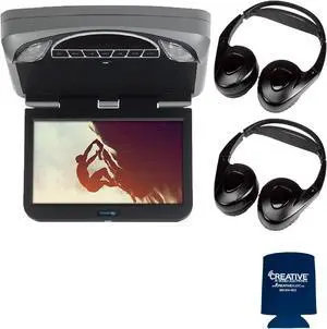 Audiovox Overhead Mobile Video MTGBAVX10 10.1" High Def System with DVD and HDMI with 2 pair of headphones