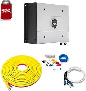 Wet Sounds HTX1 Package: 650 Watt Subwoofer Amplifier & Stinger 7-Meter 4-Gauge Amplifier Wiring Kit w/ RCAs