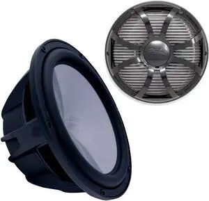 Wet Sounds REVO12HPS4-B Revo High Power 12" Subwoofer with Grill - Black Subwoofer & Black Closed Face SW Grill