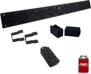 Wet Sounds Stealth 10 Ultra HD Black + UTV Mounting Kit, Slider bracket and Square 1" Tube clamp