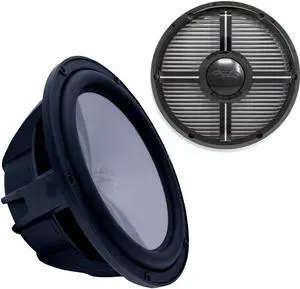 Wet Sounds Revo 12" Subwoofer & Grill - Black Subwoofer & Black Closed Face XW Grill - 4 Ohm