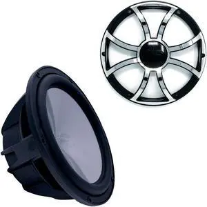 Wet Sounds Revo 10" Subwoofer & Grill - Black Subwoofer & Black Grill With Stainless Steel Inserts - 4 Ohm