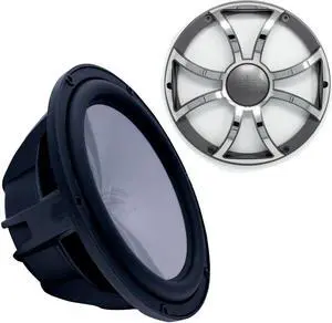 Wet Sounds REVO12HPS4-B Revo High Power 12" Subwoofer with Grill - Black Subwoofer & Gunmetal  Steel Grill