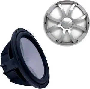 Wet Sounds Revo 10" Subwoofer & Grill - Black Subwoofer & Silver XS Grill - 2 Ohm