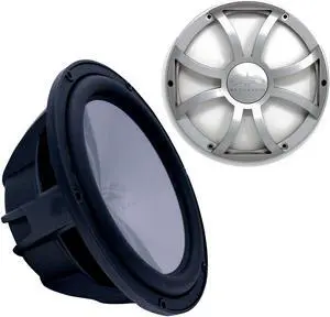 Wet Sounds REVO12HPS4-B Revo High Power 12" Subwoofer with Grill - Black Subwoofer & Silver XS Grill
