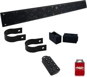 Wet Sounds Stealth 10 Ultra HD Black + UTV Mounting Kit, Slider bracket and Round 2" Tube clamp