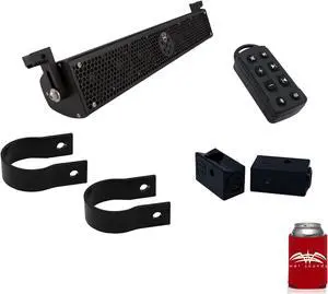 Wet Sounds Stealth 6 Ultra HD Black + UTV Mounting Kit, Slider bracket and Round 2" Tube clamp
