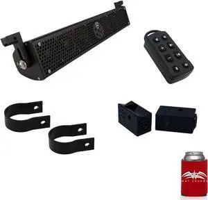 Wet Sounds Stealth 6 Ultra HD Black + UTV Mounting Kit, Slider bracket and Round 1.5" Tube clamp