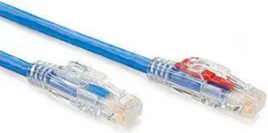 GigaTrue 3 CAT6 550-MHz Lockable Patch Cable (UTP), Blue, 1-ft. (0.3-m)