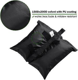 4 Pcs Weight Sand Bag Oxford + PU Coating for Outdoor Easy Pop Up Canopy Instant Tent Gazebo Black