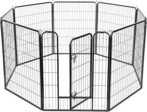 Yescom 8 Pieces 32"x40" Pet Playpen Extra Large Dog Exercise Fence Panel Crate Camping