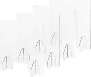 Yescom 4 Pack 24"x24" Acrylic Screen Board Table Guard Barrier Divider Shield Office