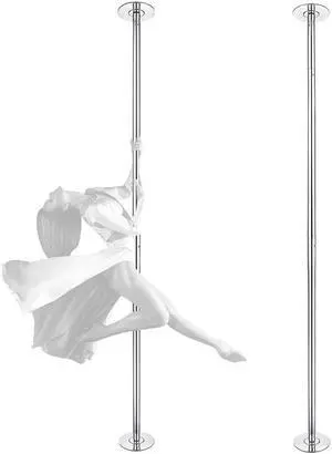 Yescom 9.25 FT 45MM Spinning Static Dancing Pole Kit for Club Party Fitness Exercise 2 Pack