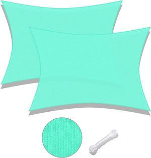 Yescom 2 Pack 19x13 Ft 97% UV Block Rectangle HDPE Sun Shade Sail Canopy Cover Net Park Yescom 2 Pack 19x13 Ft 97% UV Block Rectangle HDPE Sun Shade Sail Canopy Cover Net Park