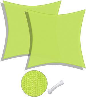Yescom 2 Pack 18x18 Ft 97% UV Block Square Sun Shade Sail Canopy Outdoor Backyard Pool