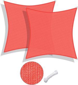Yescom 2 Pack 10x10 Ft 97% UV Block Square Sun Shade Sail Canopy Cover Net Yard Park