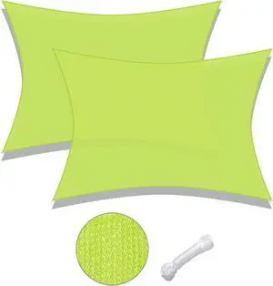 Yescom 2 Pack 13x10 Ft 97% UV Block Rectangle Sun Shade Sail Canopy Cover Net Poolside