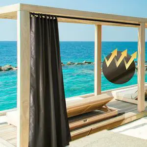 Yescom 54"x96" Outdoor Curtain Panel Tab Top Drape UV30+ Pergola Porch Garden 2 Pack