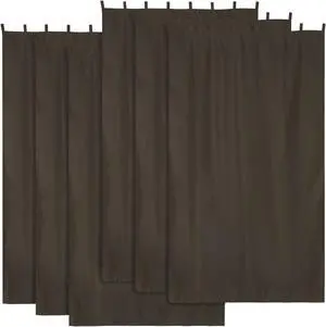 Yescom 54"x108" Outdoor Privacy Curtain Panel Tab Top UV30+ Patio Lanai Pergola 6 Piece