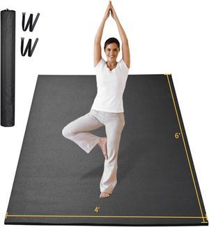 Yescom 6x4 Ft Extra Large Exercise Mat for Yoga Cardio Workout Home Gym Non Slip 6mm