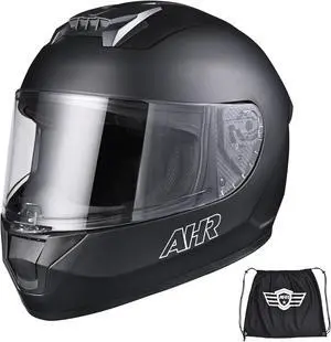 AHR RUN-F3 Full Face Motorcycle Helmet DOT Removable Liner Street Bike Adult S