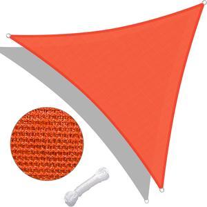 Yescom 11 Ft 97% UV Block Triangle Sun Shade Sail Heavy Duty HDPE Canopy Garden Yard