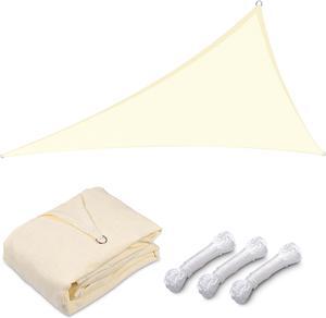 Yescom 20 Ft 97% UV Block Triangle Sun Shade Sail Canopy Cover Net Outdoor Patio Deck
